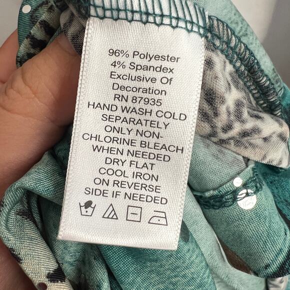 Animal Print Sequin Top Y2K Glam 2000s Grunge Vintage Indie Sleaze 2X - Picture 4 of 6